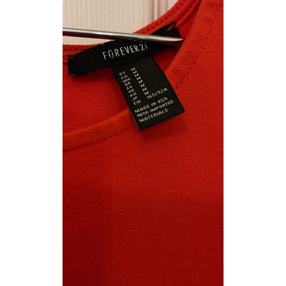 FOREVER 21 ORANGE DRESS SIZE M - Picture 4 of 4